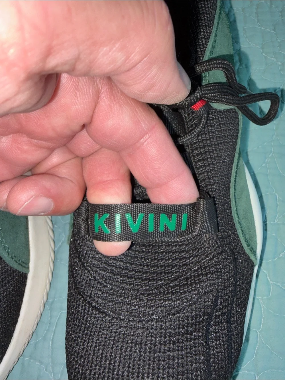 Kivini Jubang Steel Toe Safety Shoes Men's Size 8.5 to 9 black and green suede